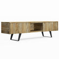 Lowry SOLID MANGO WOOD 72 inch TV Media Stand in Natural For TVs up to 80 inches