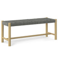 Dahlia SOLID ACACIA WOOD Outdoor Indoor Bench in Grey