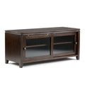 Cosmopolitan Solid Wood 48 inch Wide Contemporary TV Media Stand in Mahogany Brown For TVs up to 50 inches