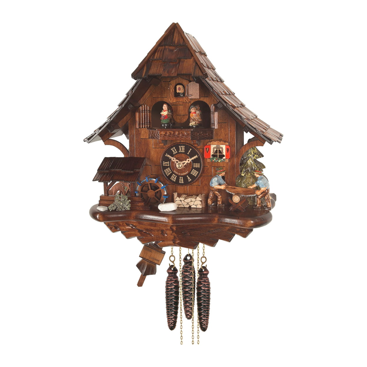 Alexander Taron 4927Qmt Engstler Battery-Operated Cuckoo Clock-Full Size, Multi