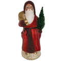 Alexander Taron 1921 Schaller Paper Mache candy container - Santa with Red Beaded coat