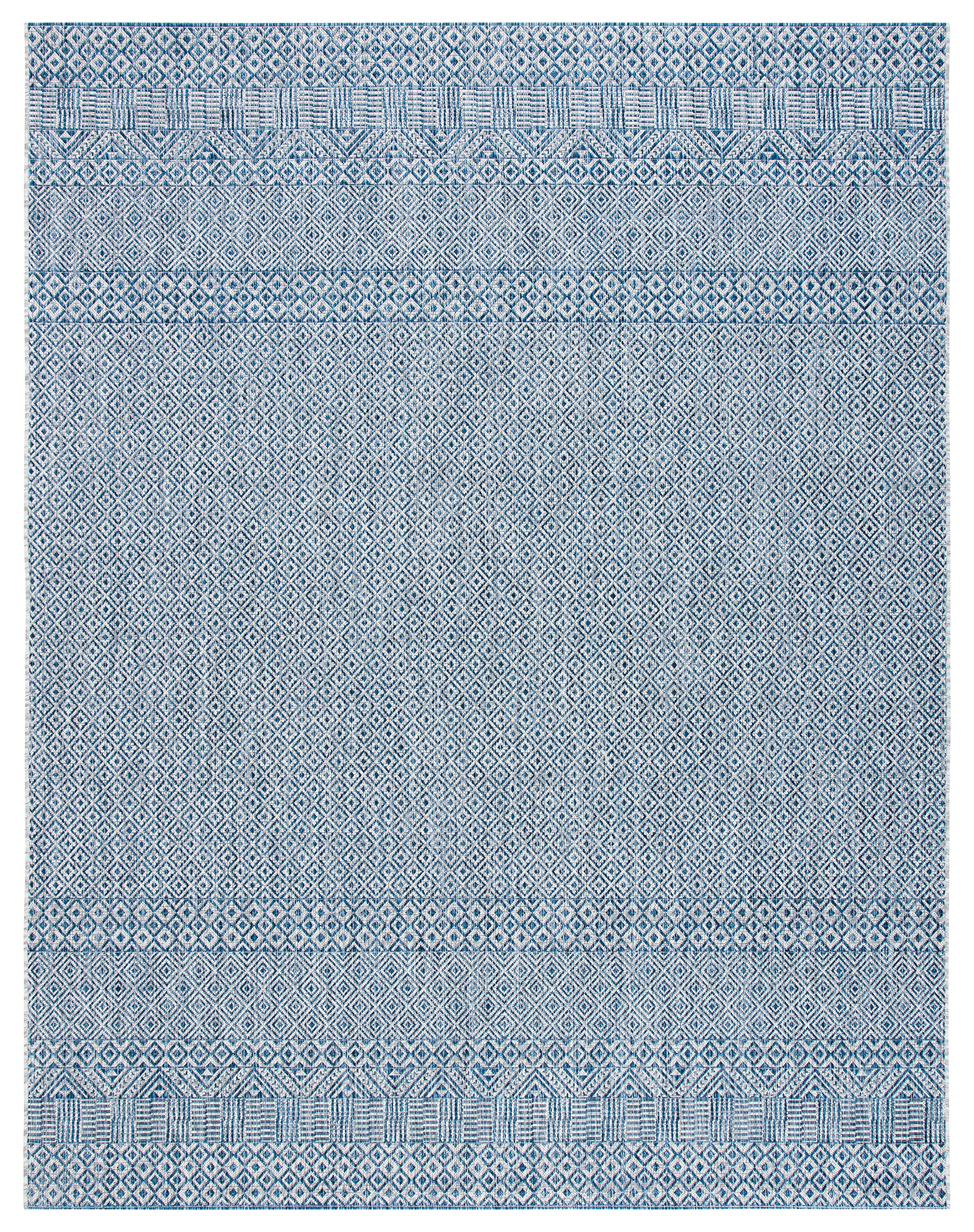 Safavieh Courtyard Collection 8' X 10' Grey/Blue Cy8235 Indoor/ Outdoor Patio Backyard Mudroom Area Rug
