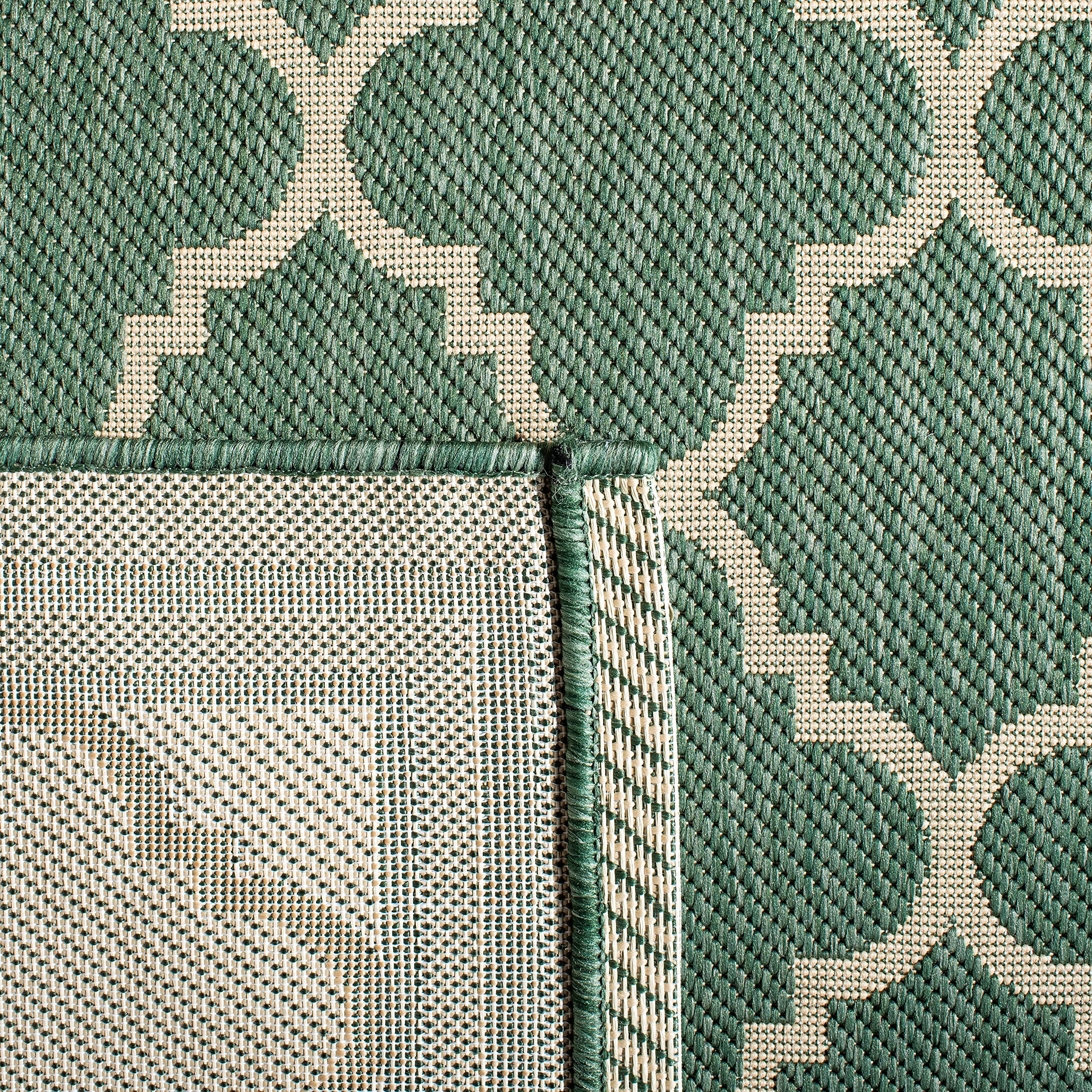 Safavieh Courtyard Collection 2'7' X 5' Dark Green/Beige Cy6918 Trellis Indoor/ Outside Waterproof Easy Cleansingpatio Backyard Mudroom Area Mat