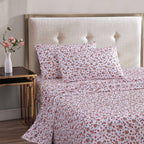 Betsey Johnson - Twin Bed Sheets, Soft & Lightweight Bedding, Fade & Wrinkle Resistant (Fall Foliage Pink, Twin)