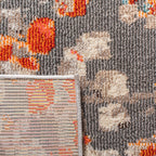 Safavieh Madison Collection Accent Rug - 2' X 4', Grey & Orange, Boho Abstract Distressed Design, Non-Shedding & Easy Care, Idea
