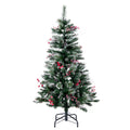Vickerman 4.5 X 28 Inch  Snowtip Berry Tree 310Tips  B166245