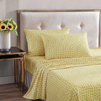 Betsey Johnson - Queen Bed Sheets, Soft & Lightweight Bedding, Fade & Wrinkle Resistant (Sunflower Field Yellow, Queen)