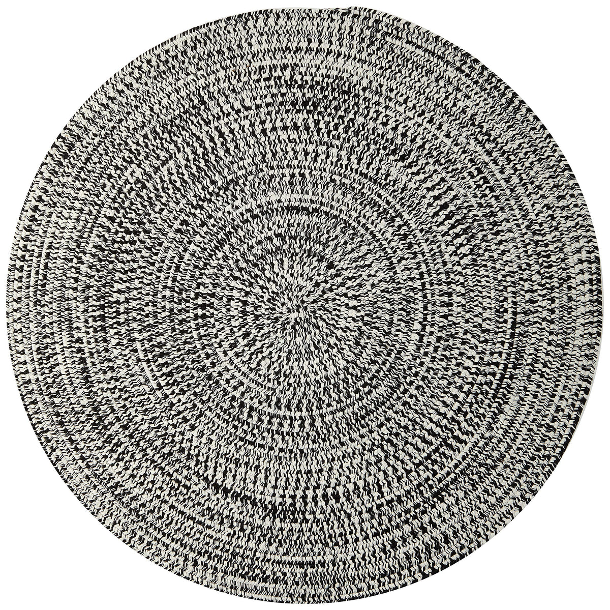 Colonial Mills Kaari Tweed Round Indoor/Outdoor Braided Area Rug, 9' X 9', Electric Black