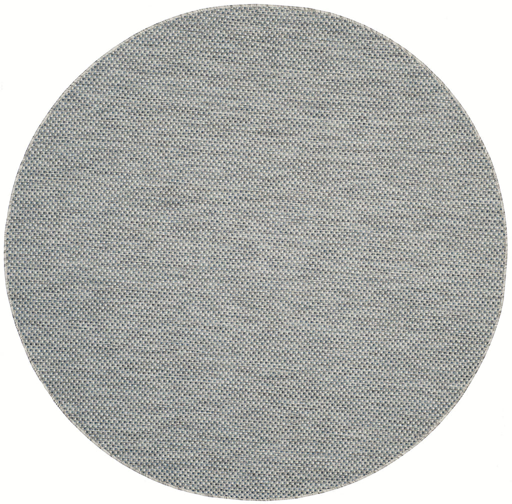 Safavieh Courtyard Collection 7'1' Round Grey/Navy Cy8521 Indoor/ Outside Waterproof Easy Cleansingpatio Backyard Mudroom Area Mat