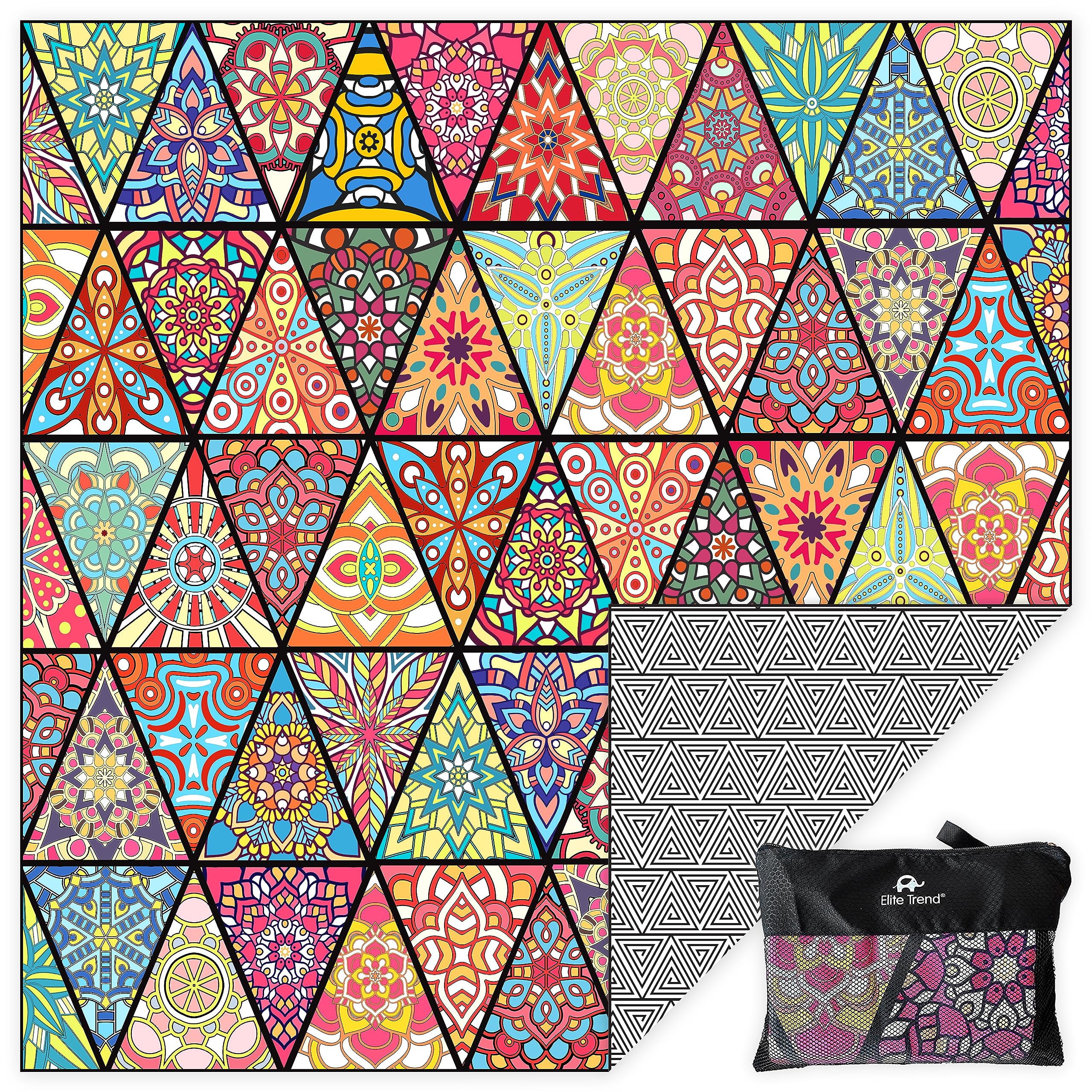Quick Dry Towel Extra Extra Large 72x72 Inch - Microfiber Beach Towel - Perfect for Beach, Travel, Swimming, Pool, Yoga, Hiking,