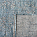 Safavieh Courtyard Collection 6'7' X 9'6' Aqua/Grey Cy8680 Indoor/ Outdoor Patio Backyard Mudroom Area Rug
