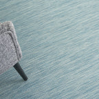 Nourison Positano Indoor/Outdoor Aqua 4' X 6' Area Rug, Easy Cleaning, Non Shedding, Bed Room, Living Room, Dining Room, Backyard, Deck, Patio (4X6)
