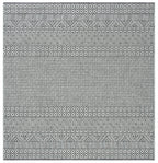 Safavieh Courtyard Collection 5'3' Square Grey/Black Cy8235 Indoor/ Outside Waterproof Easy Cleansingpatio Backyard Mudroom Area Mat