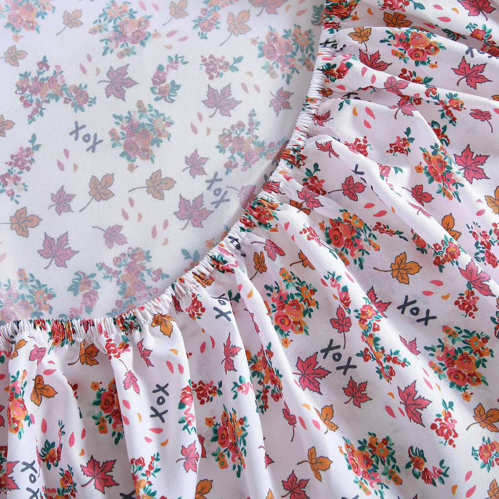 Betsey Johnson - Twin Bed Sheets, Soft & Lightweight Bedding, Fade & Wrinkle Resistant (Fall Foliage Pink, Twin)