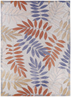 Nourison Aloha Indoor/Outdoor Blue Mocha 7'10' X 10'6' Area Rug, Easy Cleaning, Non Shedding, Bed Room, Living Room, Dining Room, Backyard, Deck, Patio (8X11)
