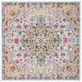 SAFAVIEH Madison Collection 5 Square Grey / Gold MAD447G Boho Chic Medallion Distressed Non-Shedding Living Room Bedroom Area R