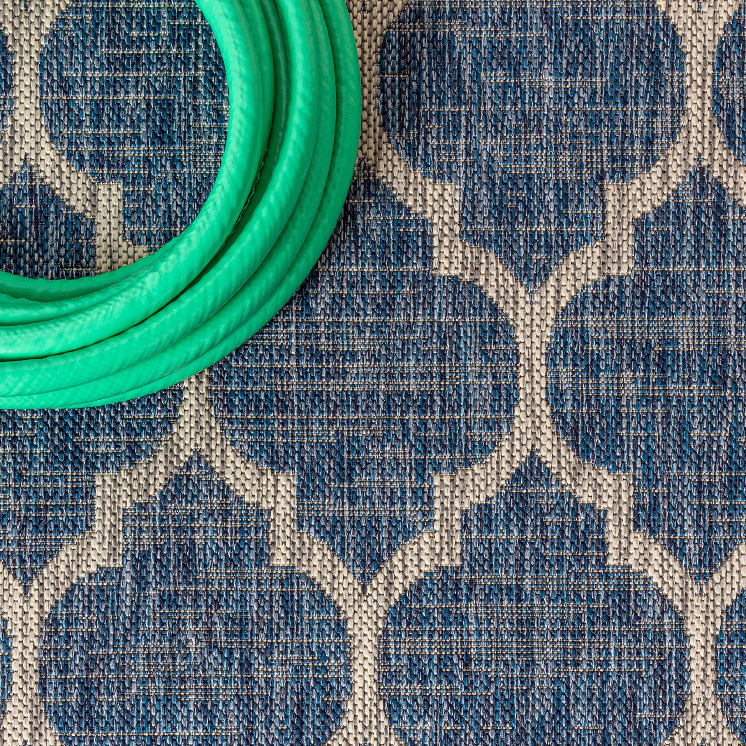 Jonathan Y Smb109D-9 Trebol Moroccan Trellis Textured Weave Indoor Outdoor Area Rug Bohemian Modern Easy Cleaning Bedroom Kitche