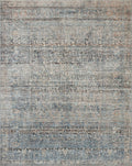 Loloi Amber Lewis x Billie Collection, Denim & Blush 7-6 x 9-6 Area Rug - Antique & Distressed Accent Rugs for Living Room, Be