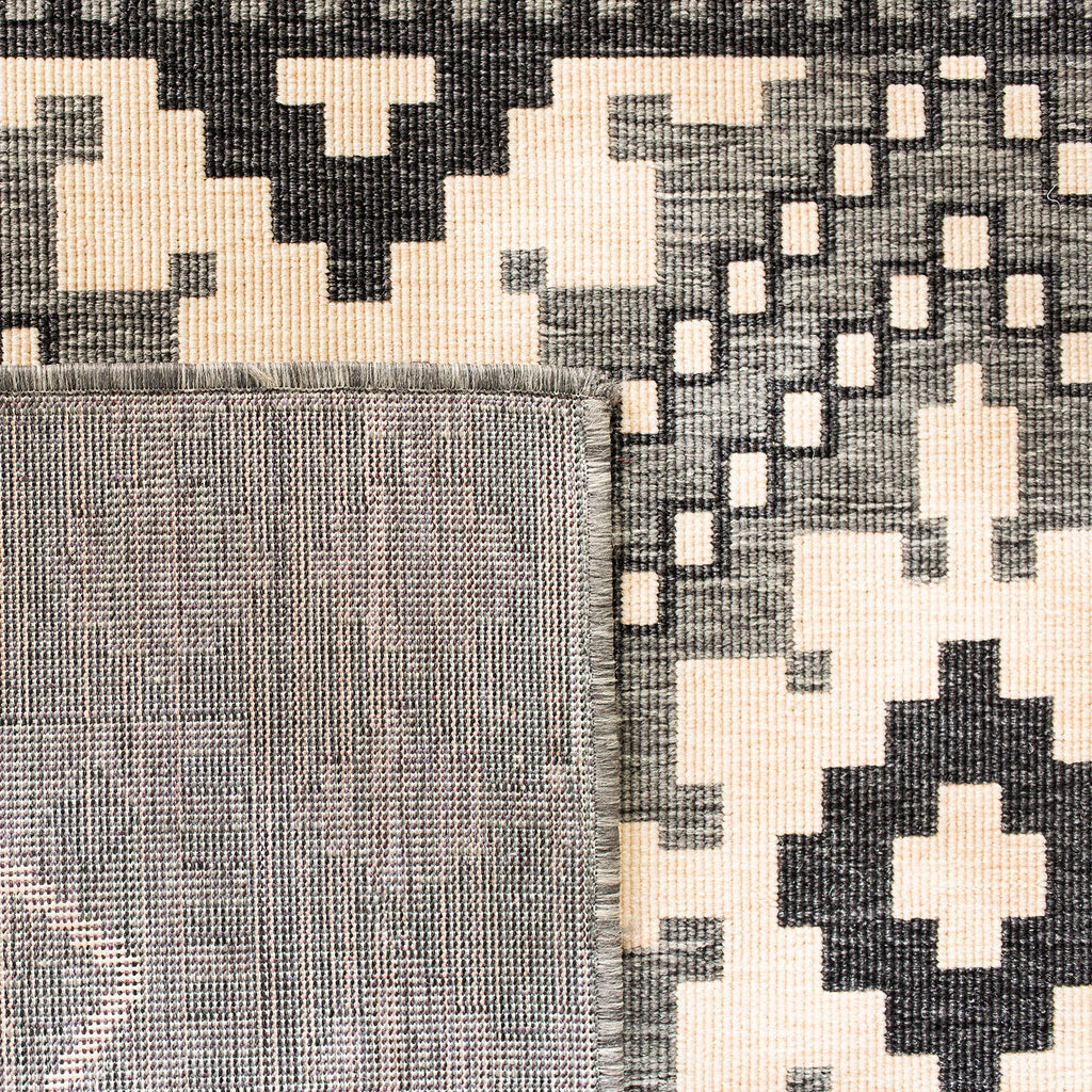 Safavieh Veranda Collection 2'3' X 10' Ivory/Charcoal Ver099 Boho Indoor/ Outdoor Non-Shedding Easy Scrubbing Patio Backyard Por