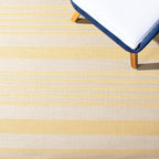 Safavieh Courtyard Collection 2' X 3'7'' Gold/Beige Cy6062 Nautical Coastal Stripe Indoor/-Outdoor Waterproof Easy-Cleaning Pati