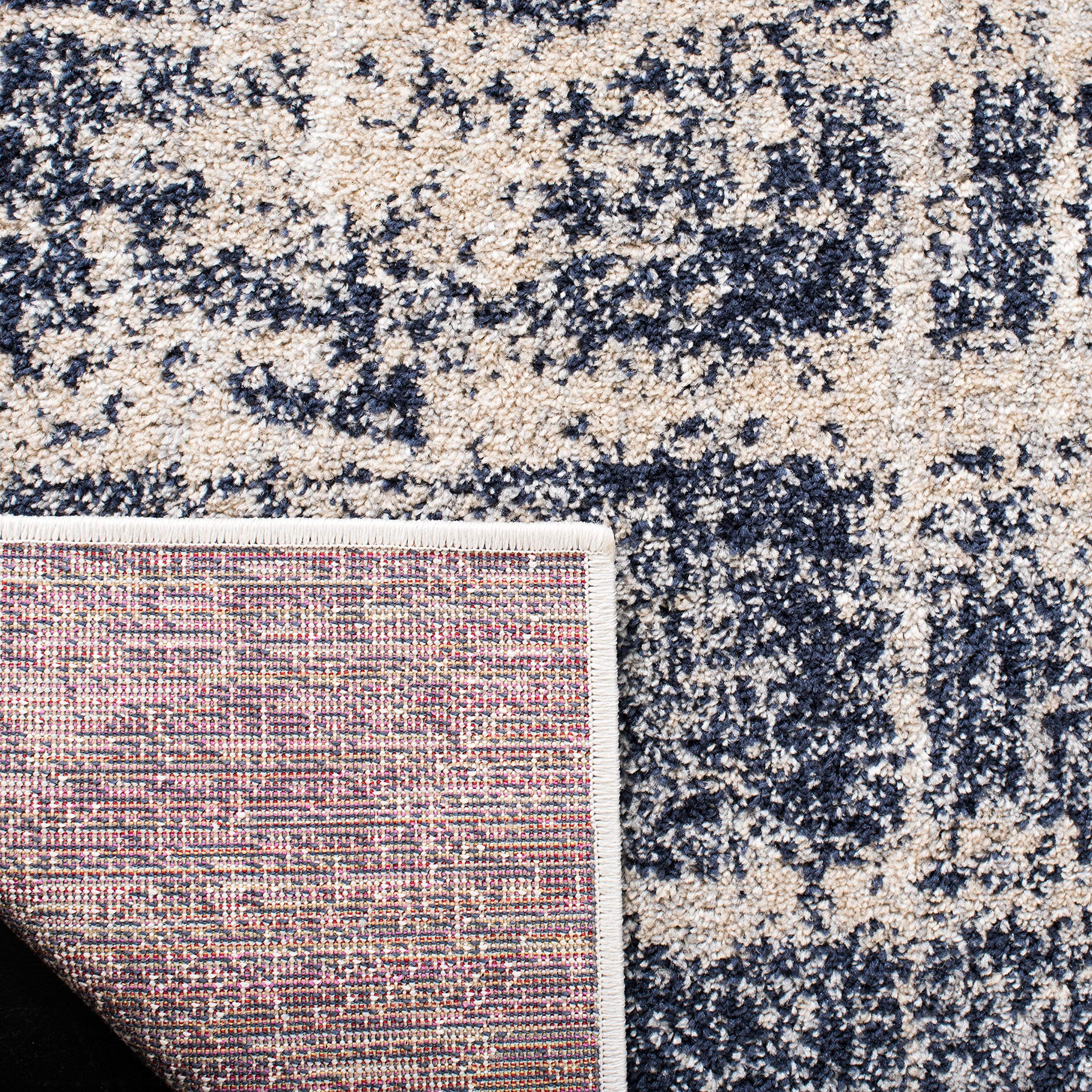 Safavieh Adirondack Collection Accent Rug - 2'6'' X 4', Gold & Navy, Modern Abstract Design, Non-Shedding & Easy Care, Ideal For