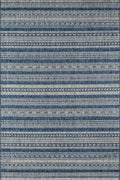 Novogratz By Momeni Villa Collection Tuscany Indoor Outdoor Blue Area Rug, 53 Inch  X 76 Inch  Sized Mat For Pool, Patio, Porch, Balcony