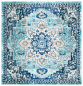 Safavieh Madison Collection 8 Square TealNavy MAD473K Boho Chic Medallion Distressed Non-Shedding Living Room Dining Bedroom Ar