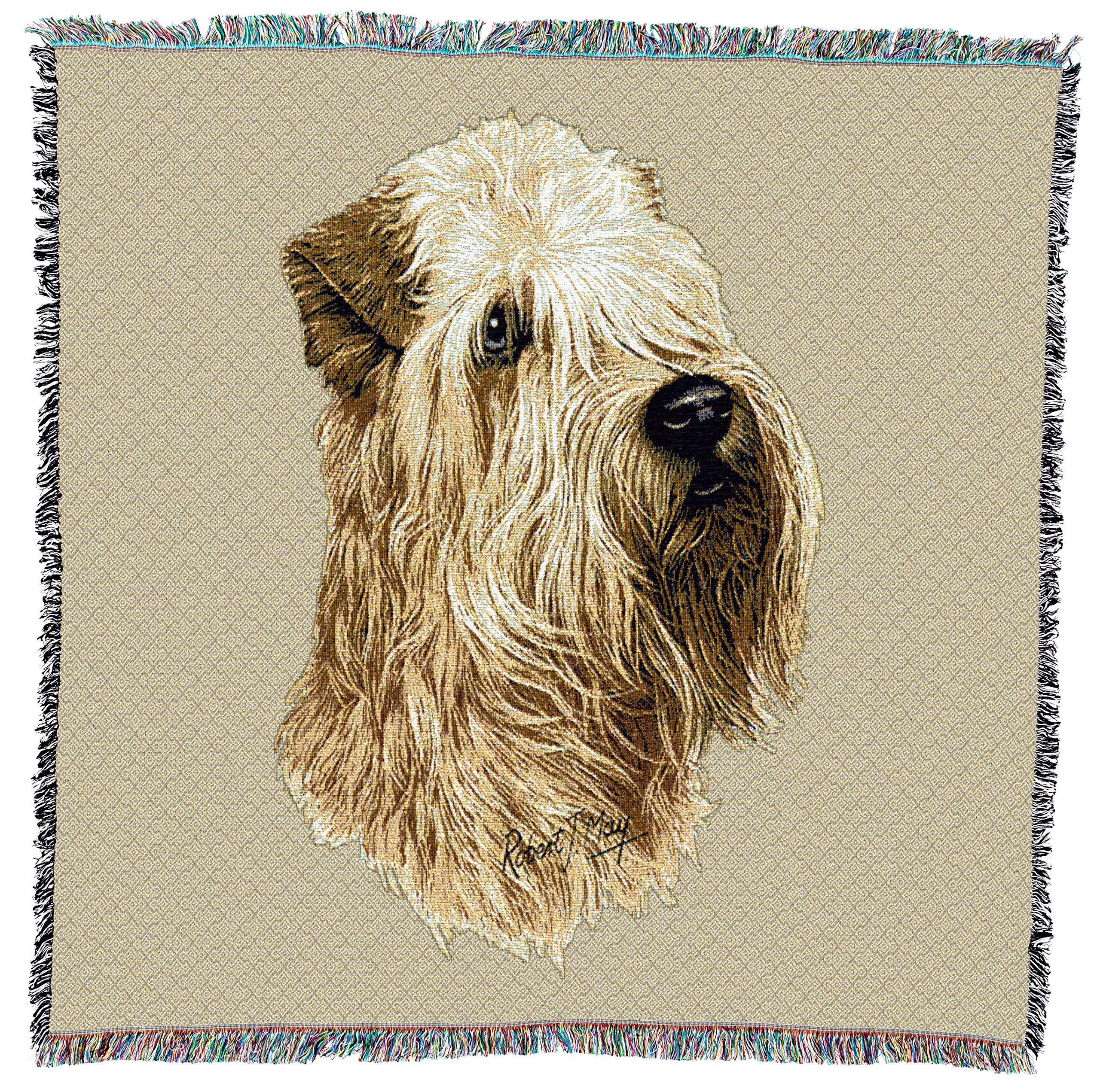 Pure Country Weavers Soft Coated Wheaten Terrier Lap Square Blanket By Robert May - Terrier Group - Gift For Dog Lovers - Tapest