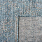 Safavieh Courtyard Collection 2'7' X 5' Aqua/Grey Cy8680 Indoor/ Outdoor Patio Backyard Mudroom Area Rug