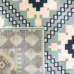Safavieh Veranda Collection 2' X 3'7' Ivory/Blue Ver099 Boho Indoor/ Outdoor Non-Shedding Easy Scrubbing Patio Backyard Porch De