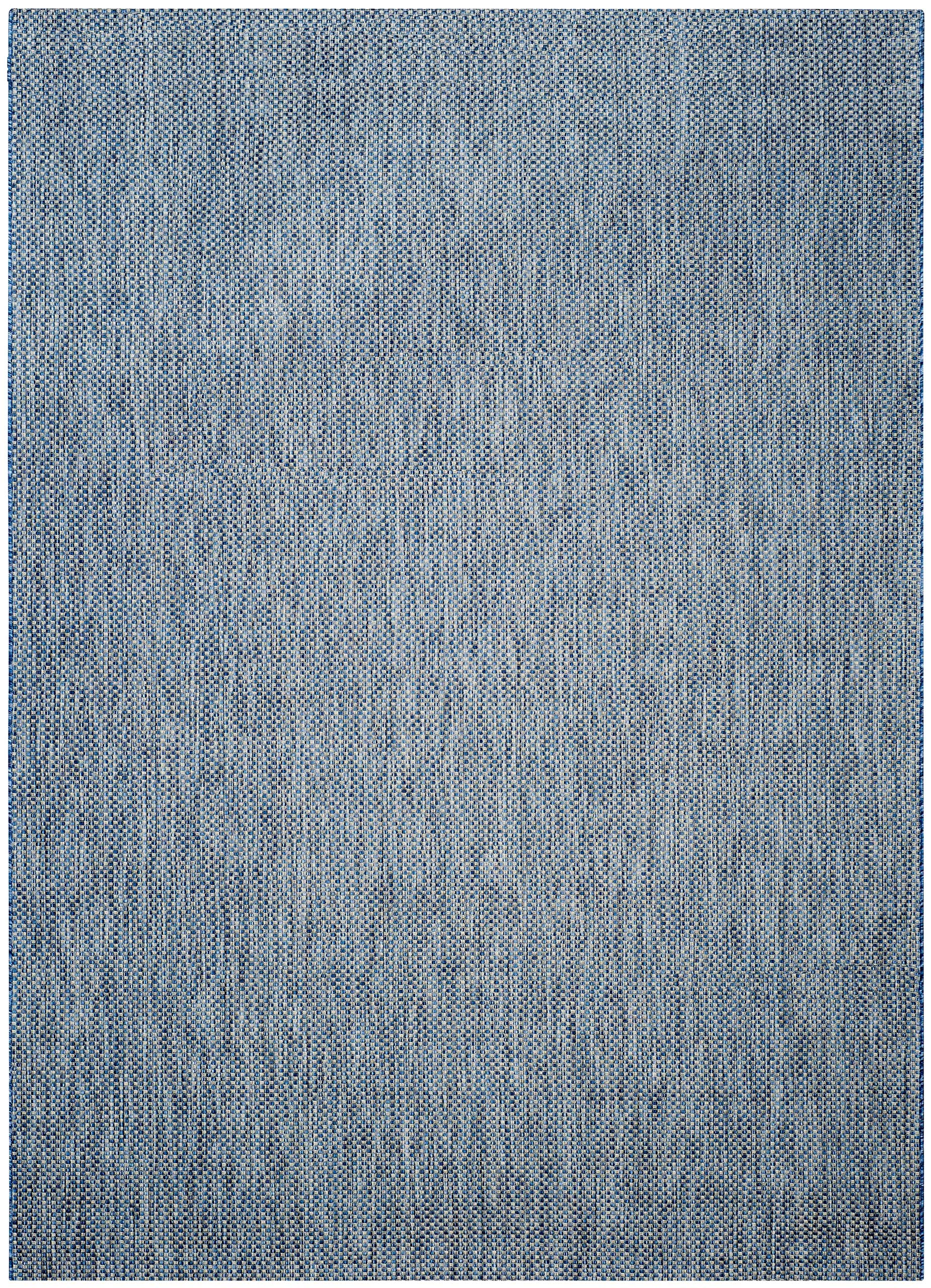 SAFAVIEH Courtyard Collection Area Rug - 8 x 11, Navy & Grey, Non-Shedding & Easy Care, Indoor/Outdoor & Washable-Ideal for Pa