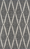 Erin Gates By Momeni River Beacon Black Hand Woven Indoor Outdoor Area Rug, 23 Inch  X 8 Size Mat For Living Room, Bedroom, Dining
