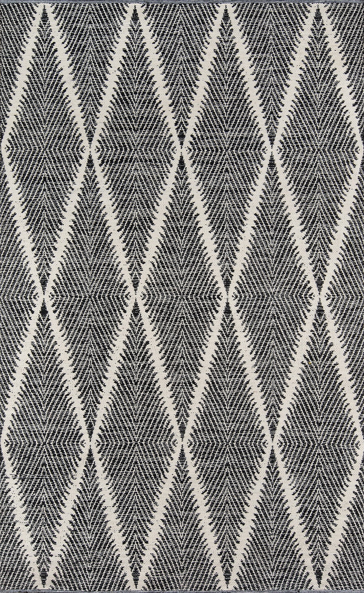 Erin Gates By Momeni River Beacon Black Hand Woven Indoor Outdoor Area Rug, 23 Inch  X 8 Size Mat For Living Room, Bedroom, Dining