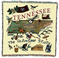 Pure Country Weavers State Of Tennessee Lap Square Blanket - Gift Tapestry Blanket Throw Woven From Cotton - Made In The Usa (54
