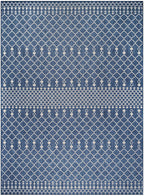 Nourison Positano Indoor/Outdoor Navy Blue 8' X 10' Area Rug, Easy Cleaning, Non Shedding, Bed Room, Living Room, Dining Room, Backyard, Deck, Patio (8X10)
