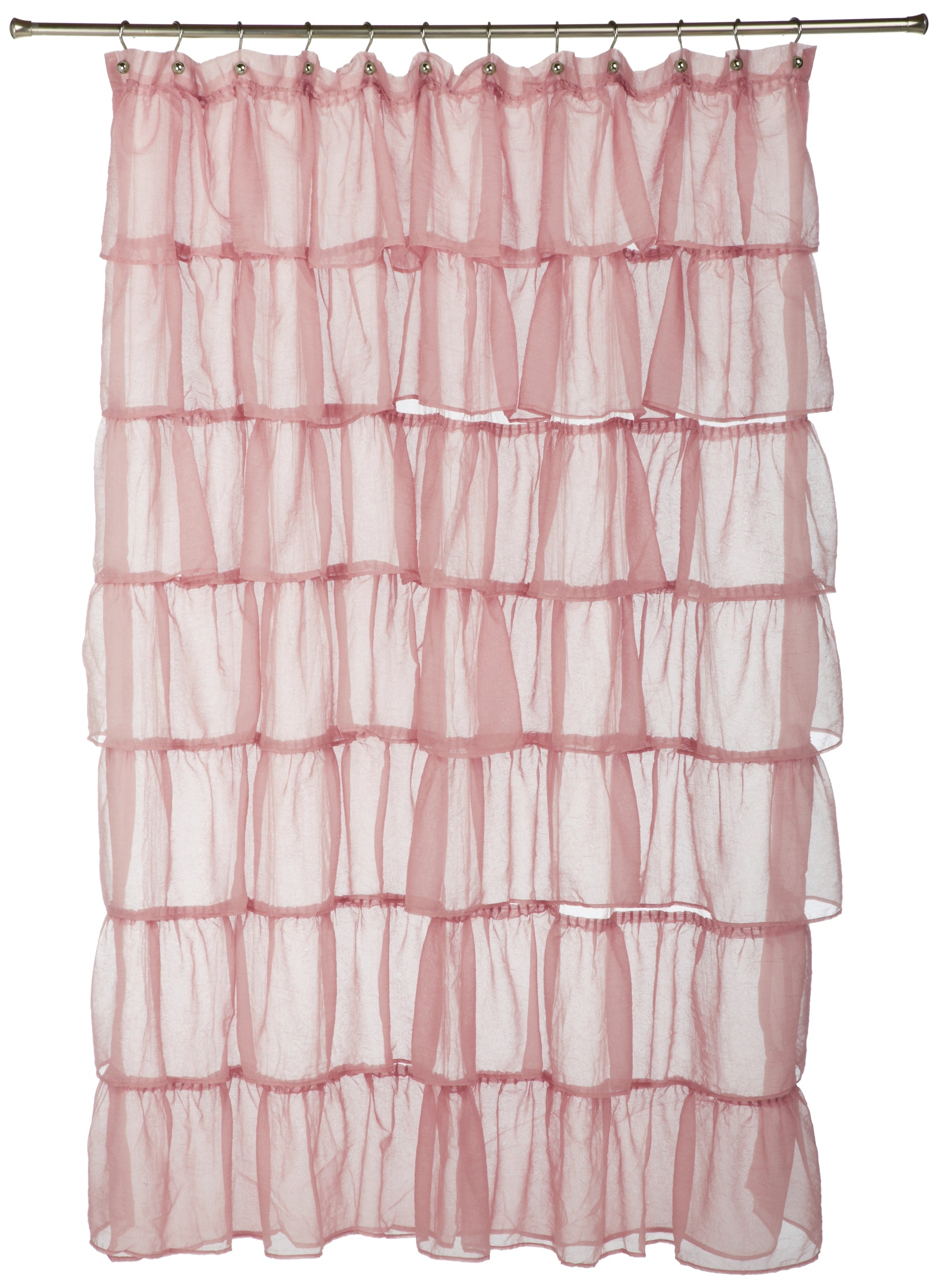 Lorraine Home Fashions Gypsy Shower Curtain, 70-Inch By 72-Inch, Pink