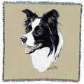 Pure Country Weavers Border Collie Lap Square Blanket by Robert May - Herding Group - Gift for Dog Lovers - Tapestry Throw Woven