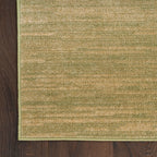 Nourison Essentials Indoor/Outdoor Green Gold 2' X 6' Area Rug, Easy Cleaning, Non Shedding, Bed Room, Living Room, Dining Room, Backyard, Deck, Patio (2X6)