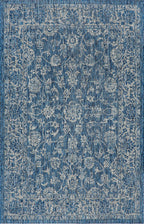 Jonathan Y Smb100B-8 Tela Bohemian Textured Weave Floral Indoor/Outdoor Navy/Gray 8 Ft. X 10 Ft. Area-Rug, Coastal,Easy-Cleaning,Hightraffic,Livingroom,Backyard, Non Shedding