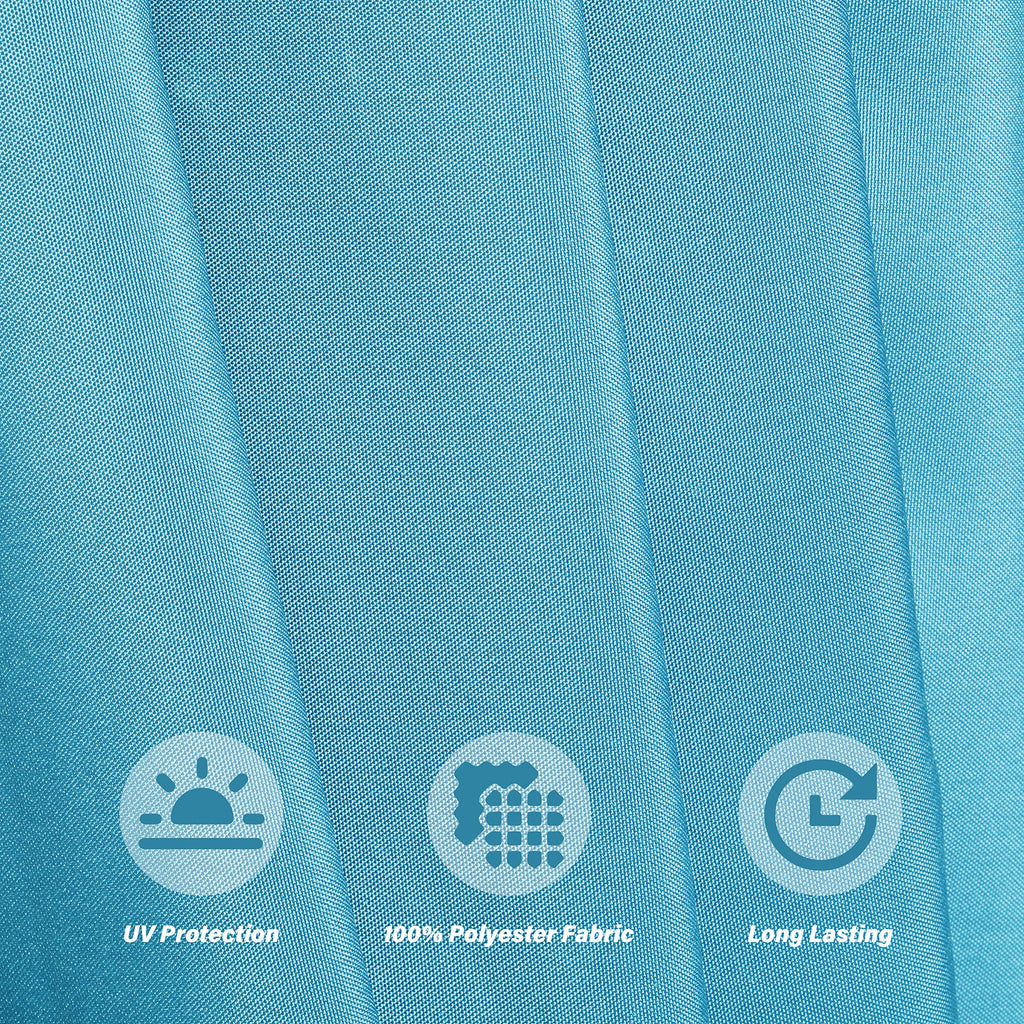 Simple Deluxe 9ft Turquoise Patio Umbrella Replacement Canopy Top Cover with 8 Ribs - Fits 9 ft Umbrellas