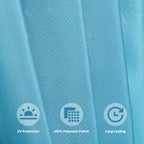 Simple Deluxe 9ft Turquoise Patio Umbrella Replacement Canopy Top Cover with 8 Ribs - Fits 9 ft Umbrellas