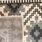 Safavieh Veranda Collection Accent Rug - 4' X 5'7', Ivory & Slate, Boho Design, Non-Shedding & Easy Care, Indoor/Outdoor & Wash