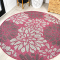 Jonathan Y Smb110F-5R Zinnia Modern Floral Textured Weave Indoor Outdoor Area Rug, Country Coastal Contemporary Easy Cleaning,Be