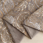 Heimenaogo Egyptian Cotton Duvet Cover Queen Size Sateen Weave, Silky Soft Boho Duvet Cover Zipper Closure, Long Staple Cotton B