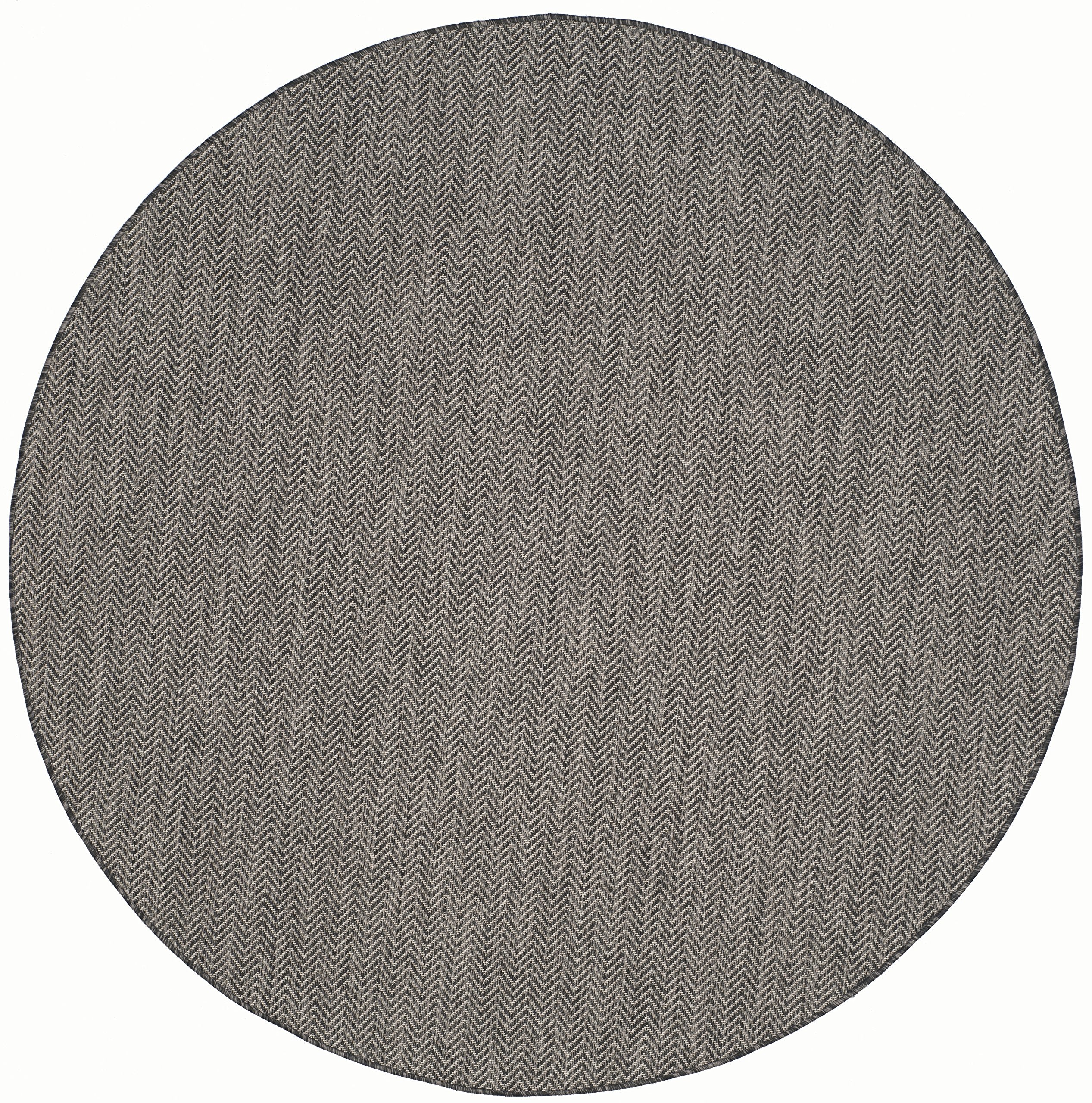 Safavieh Courtyard Collection Area Rug - 10' Round, Black & Beige, Non-Shedding & Easy Care, Indoor/Outdoor & Washable-Ideal For Patio, Backyard, Mudroom (Cy8022-36621)