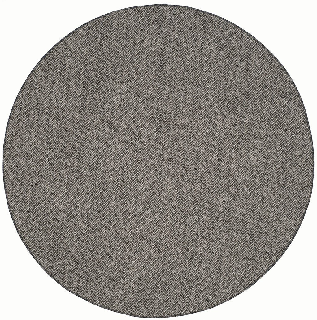 Safavieh Courtyard Collection Area Rug - 10' Round, Black & Beige, Non-Shedding & Easy Care, Indoor/Outdoor & Washable-Ideal For Patio, Backyard, Mudroom (Cy8022-36621)