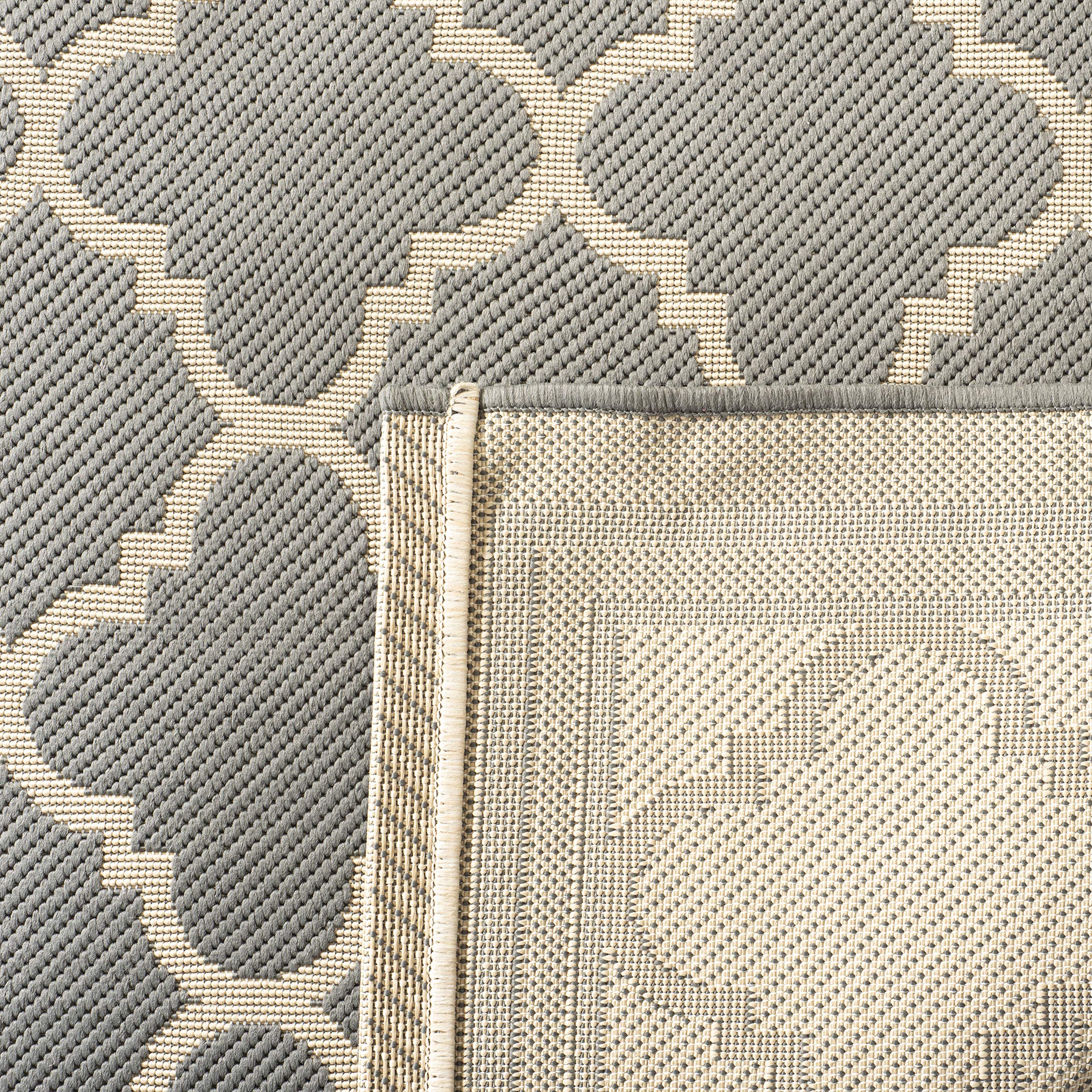 Safavieh Courtyard Collection 2' X 3'7' Anthracite/Beige Cy6918 Trellis Indoor/ Outdoor Waterproof Easy Cleaning Patio Backyard Mudroom Accent Rug