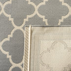 Safavieh Courtyard Collection 2' X 3'7' Anthracite/Beige Cy6918 Trellis Indoor/ Outdoor Waterproof Easy Cleaning Patio Backyard Mudroom Accent Rug