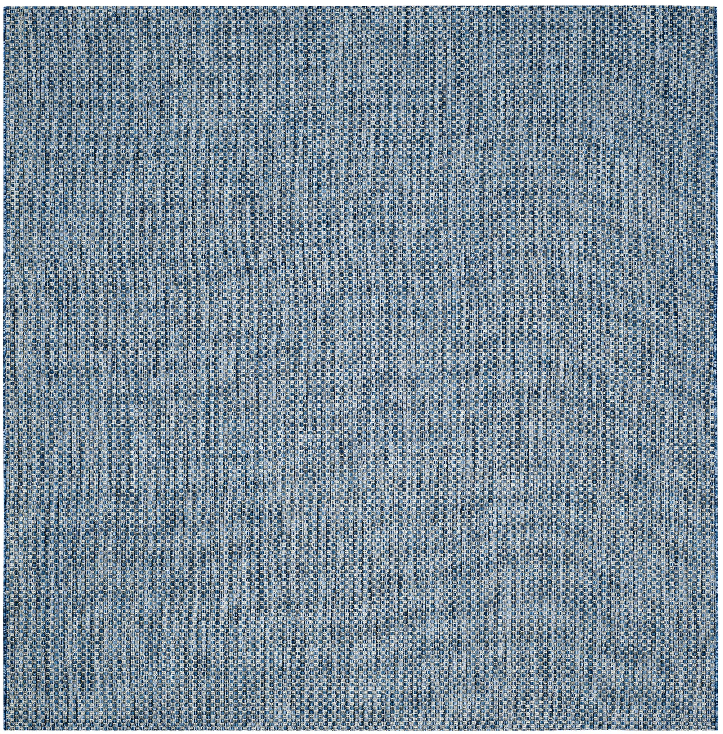 Safavieh Courtyard Collection Area Rug - 10' Square, Navy & Grey, Non-Shedding & Easy Care, Indoor/Outdoor & Washable-Ideal For Patio, Backyard, Mudroom (Cy8521-36821)