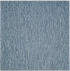Safavieh Courtyard Collection Area Rug - 10' Square, Navy & Grey, Non-Shedding & Easy Care, Indoor/Outdoor & Washable-Ideal For Patio, Backyard, Mudroom (Cy8521-36821)